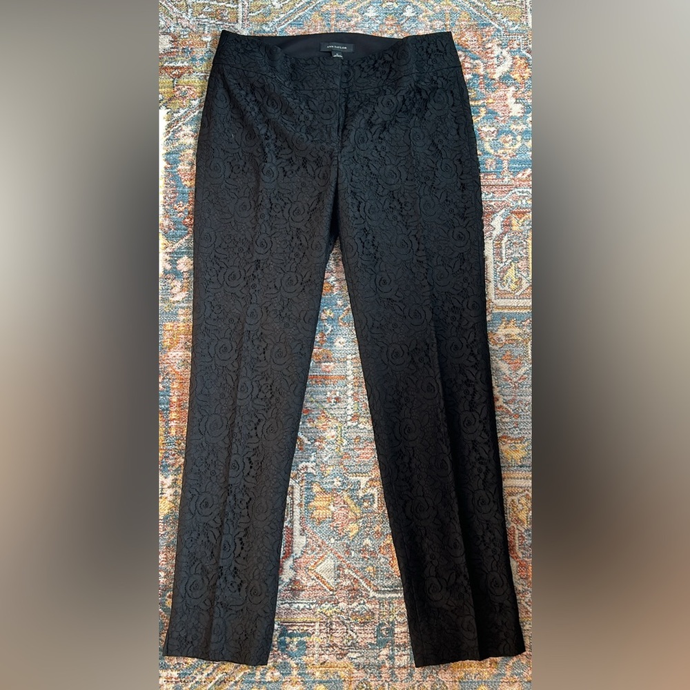 Ann Taylor Black Lace Dress Pants - Size 2 - NWOT